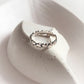 Sterling silver heart band ring