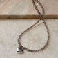 925 Sterling Silver Smokey Quartz 4MM Faceted Chunky Heart Necklace