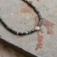 925 Sterling Silver African Turquoise Flat Tube Crystal Spiral Charm With Silver Balls Necklace
