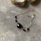 925 Sterling Silver Garnet Heart 4mm Handcrafted Bracelet