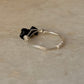 925 Sterling Silver Black Tourmaline Chips Wire Wrapped Handcrafted Ring