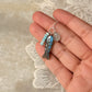 925 Sterling Silver Labradorite Fish Carved , Larimar & Aquamarine Small Tumble Charms Dainty Cable Chain Necklace