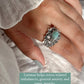 Bold Larimar Statement Ring with Forest Theme