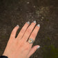 925 Sterling Silver Citrine Faceted Oval Leaf Wrap Handcrafted Ring