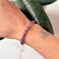 Natural Crystal Amethyst 4mm Bracelet