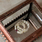 Natural Crystal Stretchy Fresh Water Pearl & Garnet Silver Ball Rings