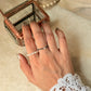 Natural Crystal Stretchy Fresh Water Pearl & Pyrite Pearl Rings