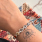 Seven Chakra Adjustable Silver Bangle for Balance and Harmony