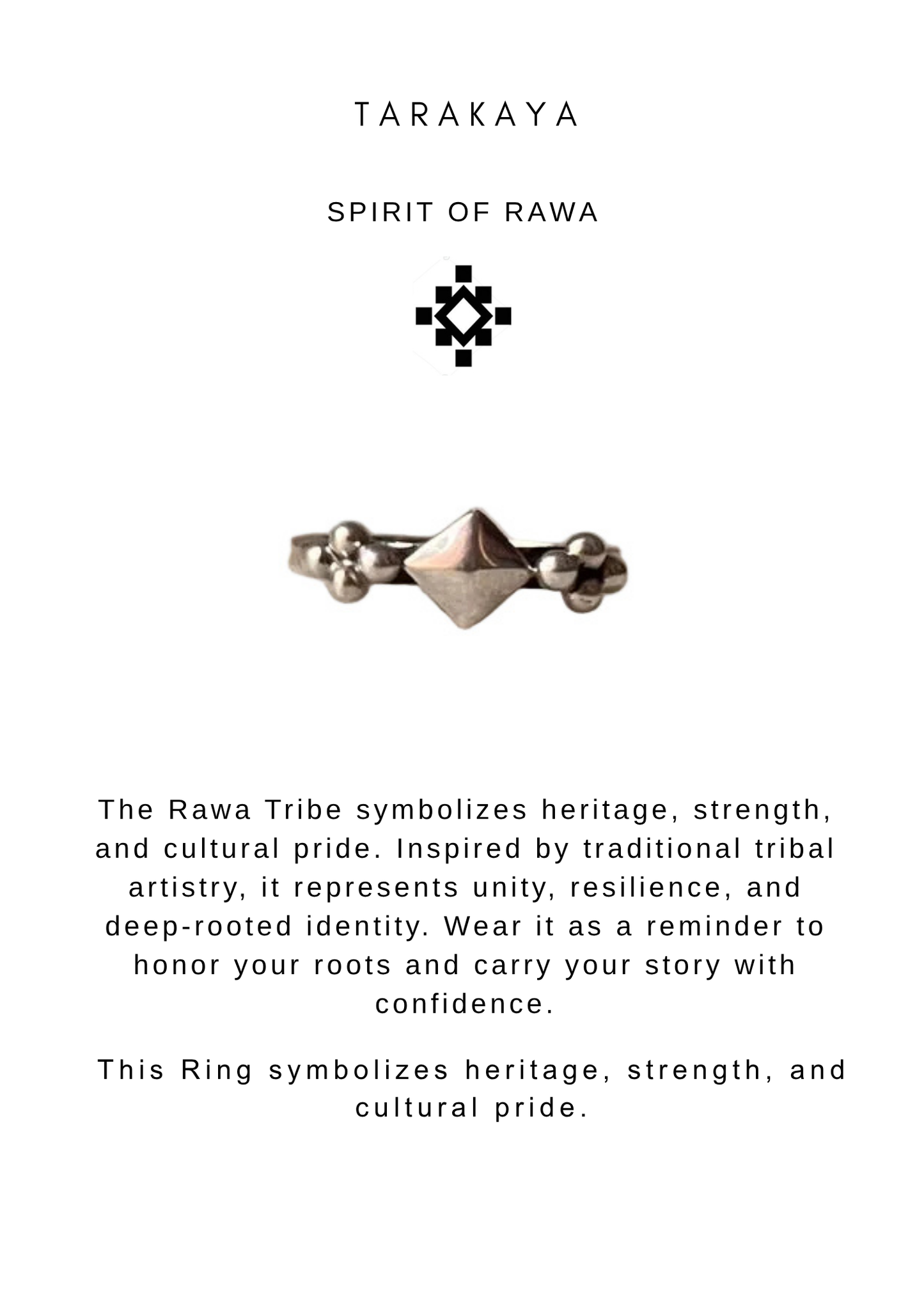 925 Sterling Silver Boho Rawa Tribe Ring