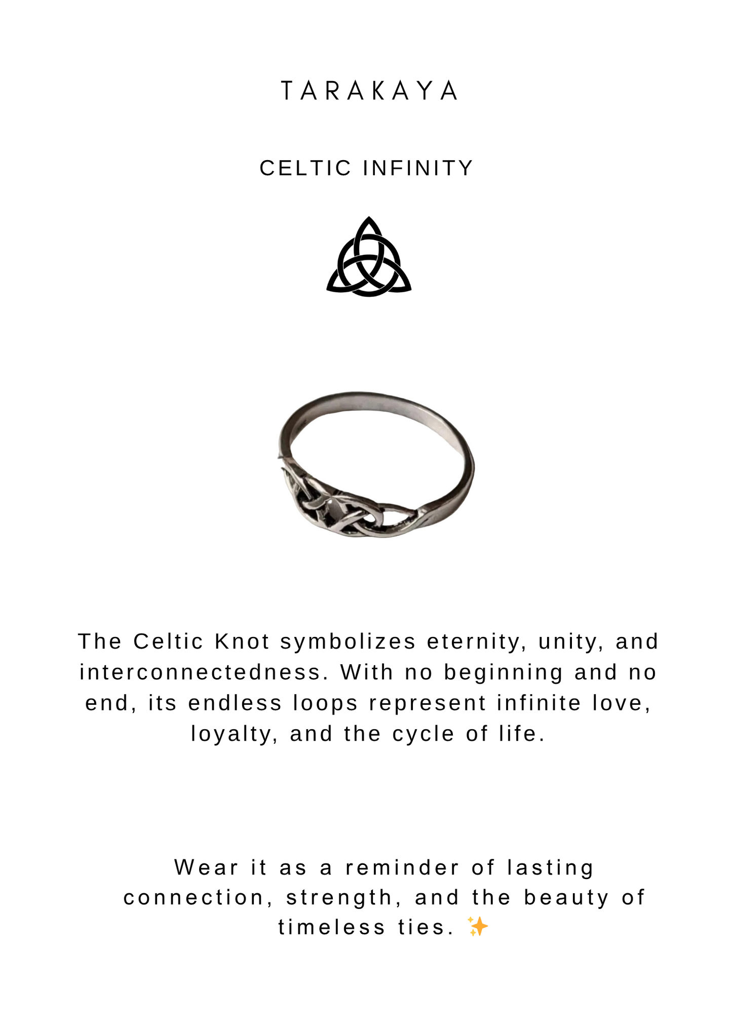 925 Sterling Silver Small Boho Trinity Knot Ring