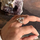 Sterling Silver Ring with Moonstone Forest Design