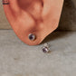925 Sterling Silver Amethyst 6mm Studs Earrings