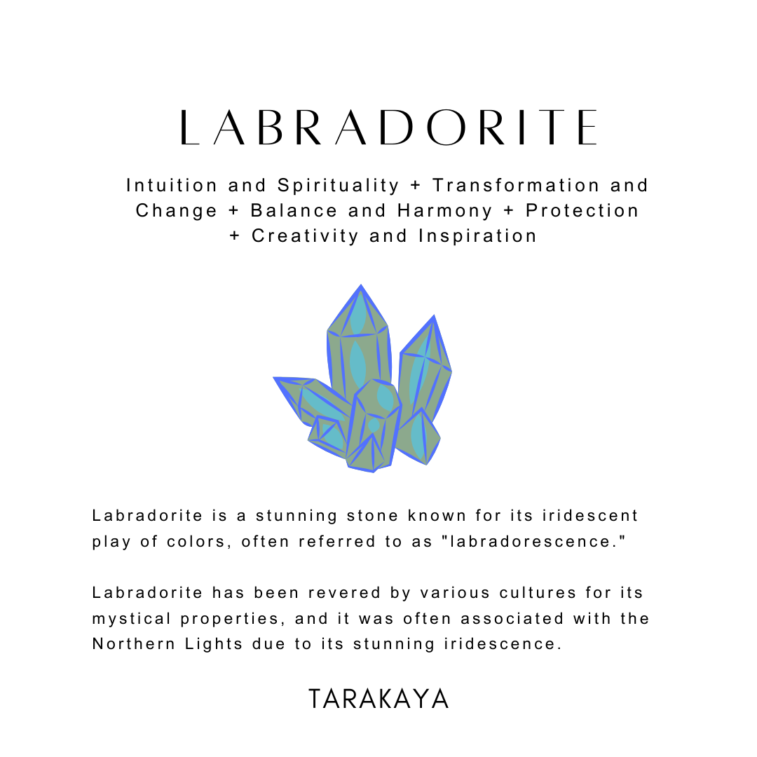 Labradorite gemstone with vibrant color flashes  