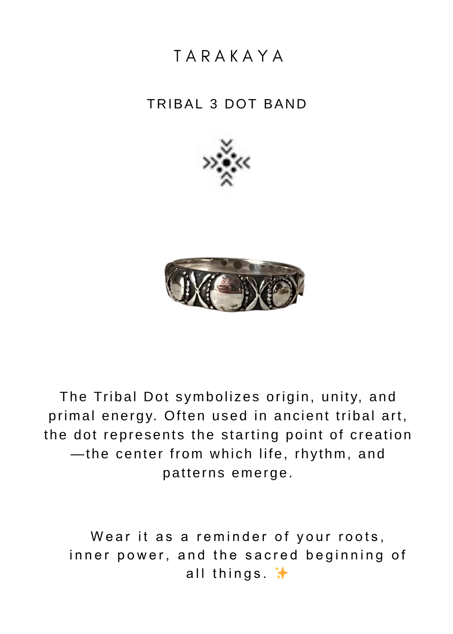 925 Sterling Silver Tribal Rawa Boho Dot Stack Band Ring
