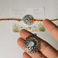 925 Sterling Silver Gemstone Mandala Rakhi - Reusable as Pendant Handcrafted Rakhi