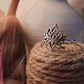 Simple and elegant small lotus silver ring