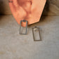 925 Sterling Silver Chunky Italian 2 in 1 Rectangular Statement Studs