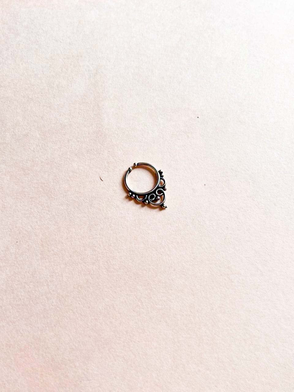 Elegant septum clip-on ring design 1 for non-pierced noses