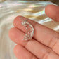 925 Sterling Silver Clear Quartz Moon Wire Wrapped Handcrafted Pendant
