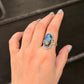 925 Sterling Silver Labradorite Oval Boho Ring