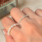 Natural Crystal Stretchy Fresh Water Pearl & Fluorite Rings