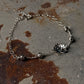 925 Sterling Silver Divine Lotus Ball Oxidised Finish Anklet