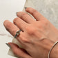 925 Sterling Silver Citrine Square Vintage Band Ring