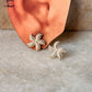 925 Sterling Silver Star Fish Statement Studs Earrings