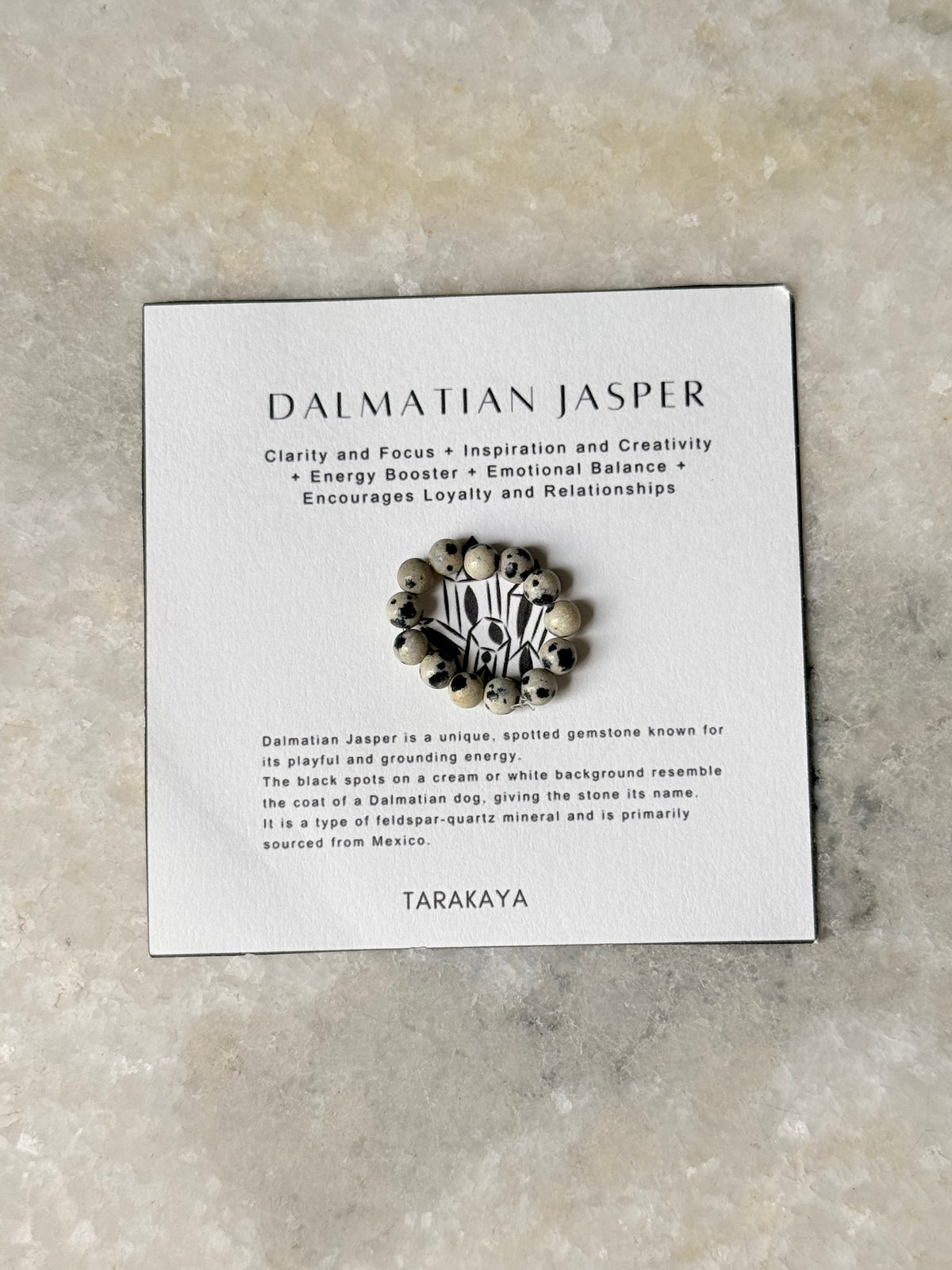 Dalmatian Jasper 4MM Natural Crystal Stretchy Rings