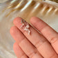 925 Sterling Silver Clear Quartz Butterfly Carved -Pink Tourmaline & Pearls Wire Wrapped Handcrafted Pendant