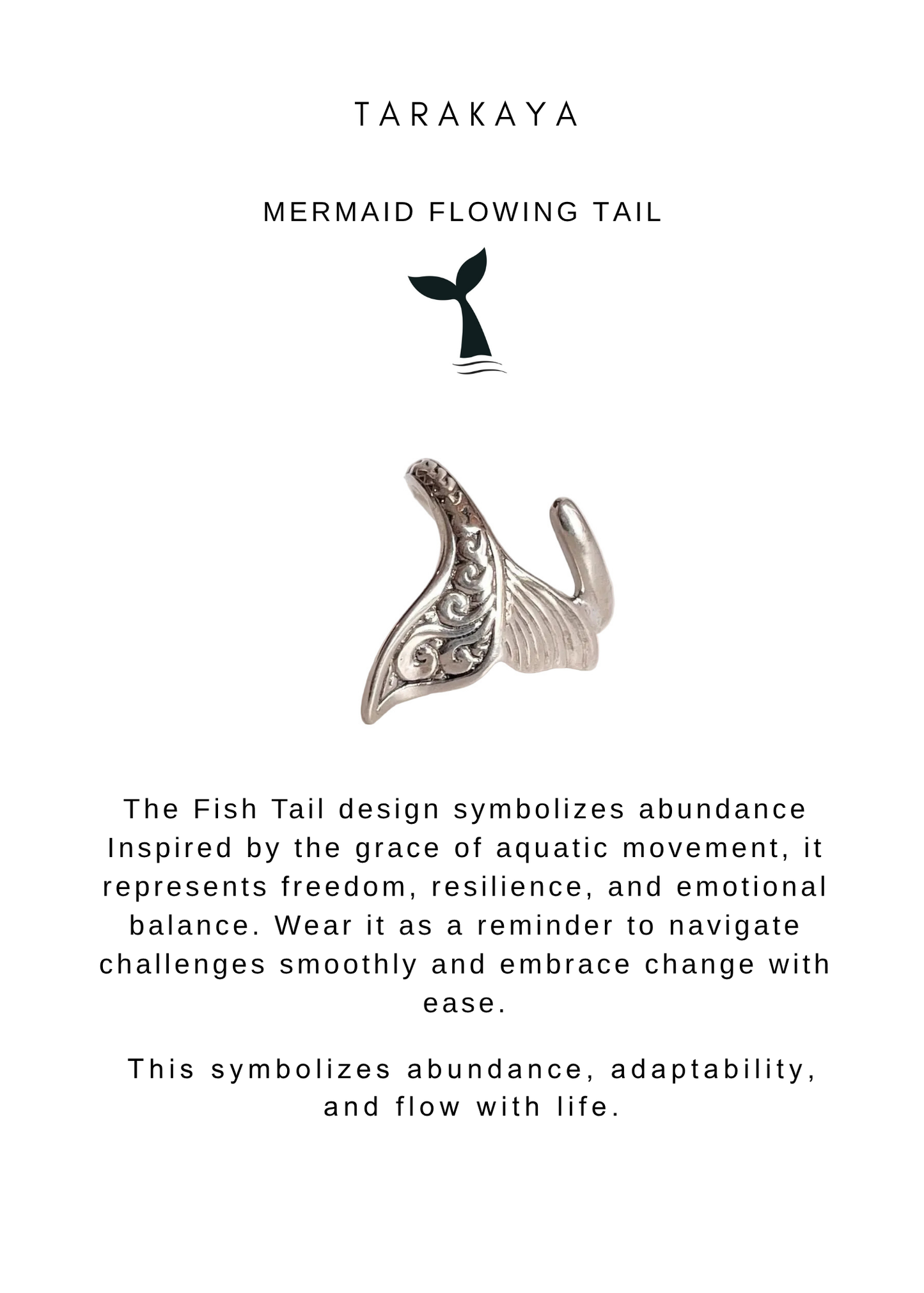 925 Sterling Silver Fish Tail Boho Ring