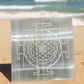 Shree Yantra selenite charging plate for energy cleansing  
