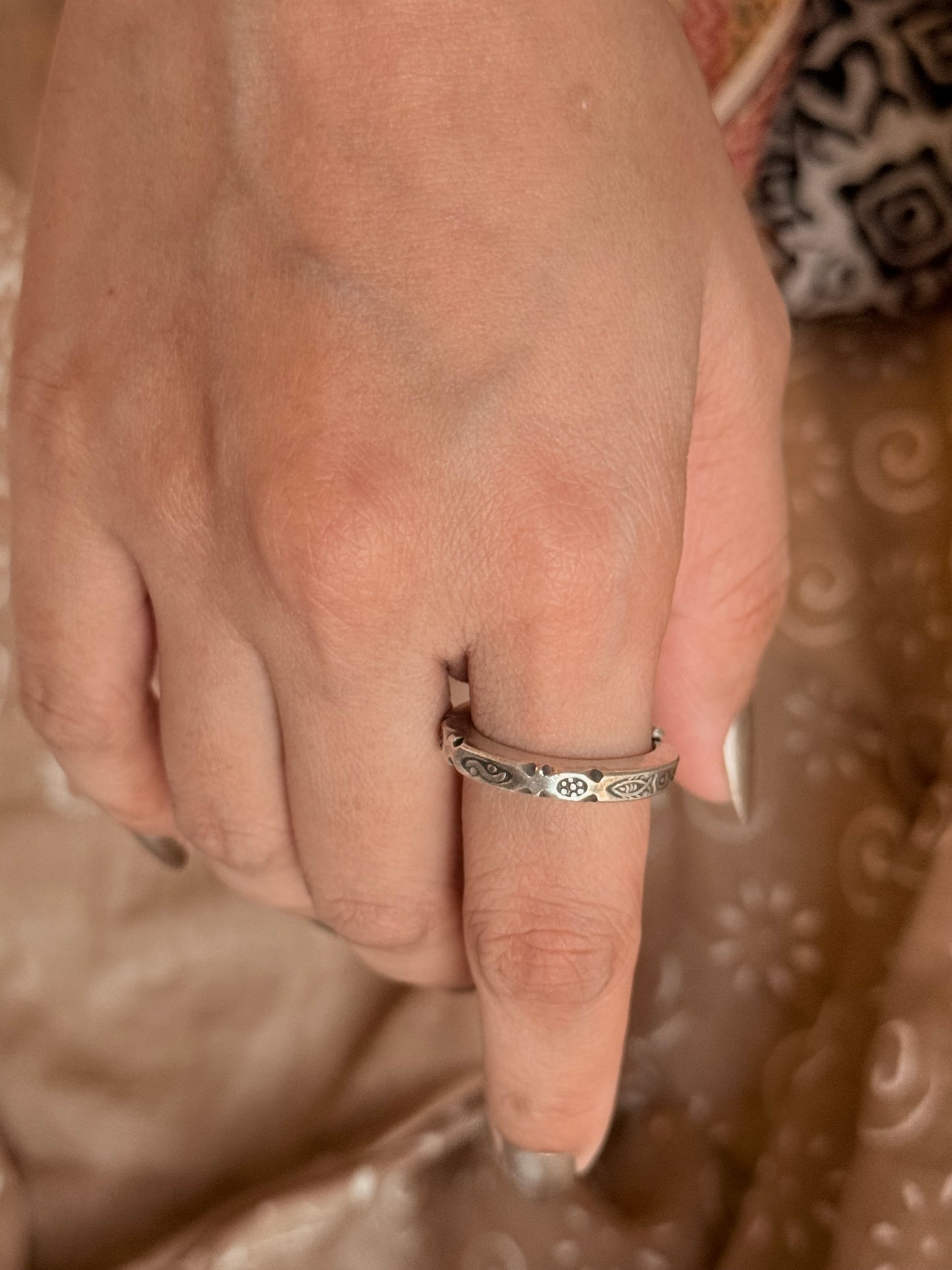 925 Sterling Silver Bohemian Hill Tribe Wild River Handcrafted Adjustable Ring