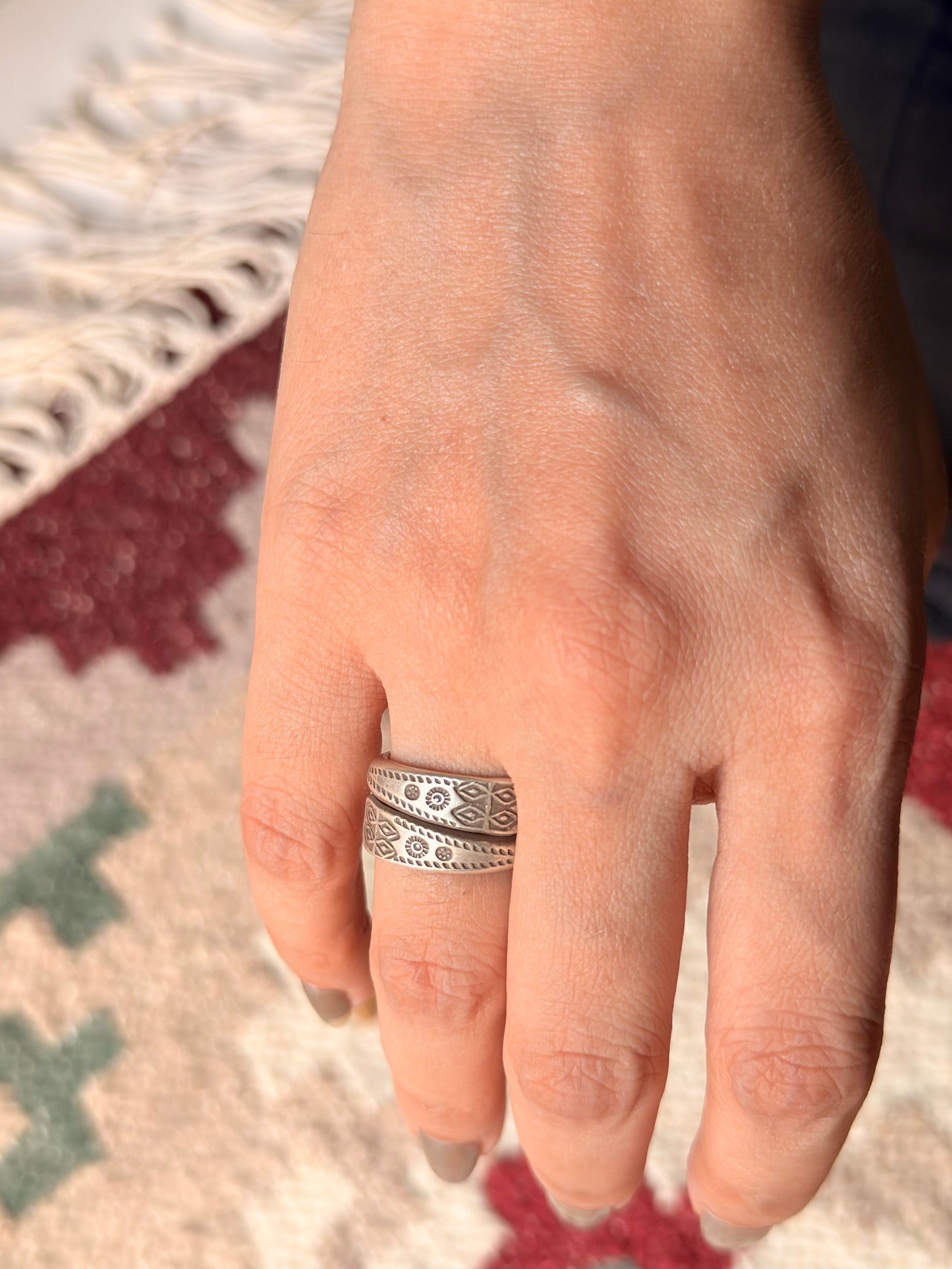 925 Sterling Silver Bohemian Hill Tribe Handcrafted Adjustable Ring