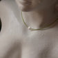 925 Sterling Silver Peridot 2mm Floral Charm Necklace