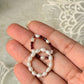 Natural Crystal Stretchy Fresh Water Pearl & Garnet Pearl Rings