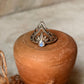 925 Sterling Silver Moonstone Crown Boho Ring
