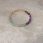 Natural Crystal Citrine, Green Aventurine & Amethyst 4mm Bracelet