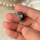925 Sterling Silver Black Onyx Moon Wire Wrapped Handcrafted Pendant