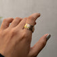 925 Sterling Silver Triple Tone - Brass • Copper • Silver Moving Bands Spinner / Fidget Ring
