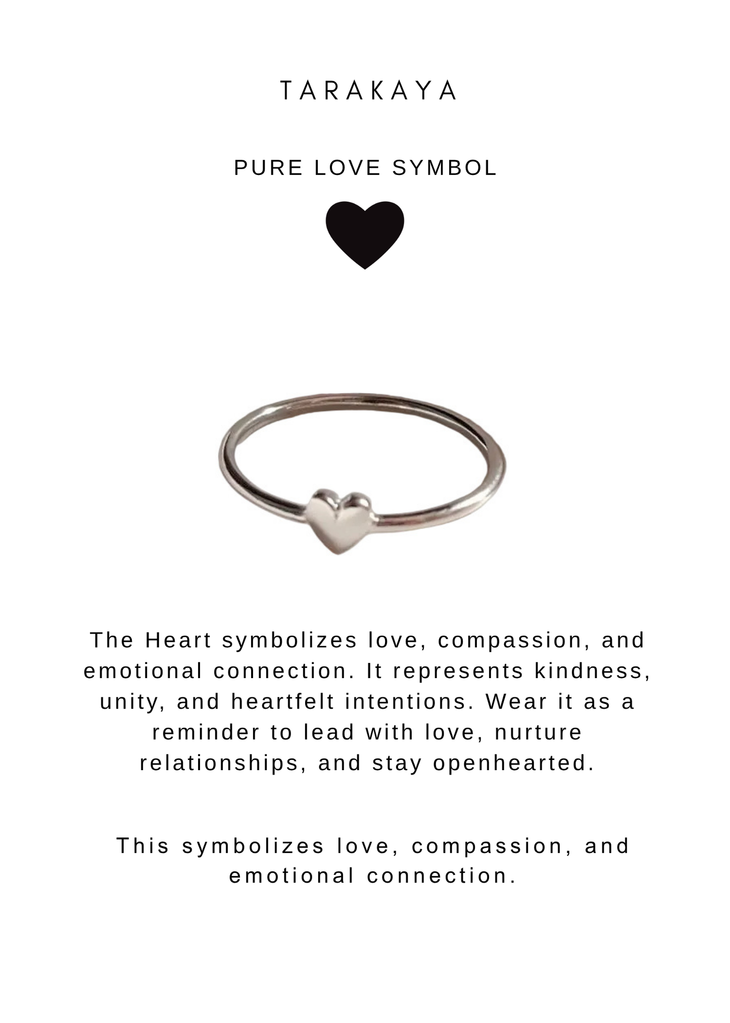 925 Sterling Silver Small Tiny Dainty Heart Stackable Ring