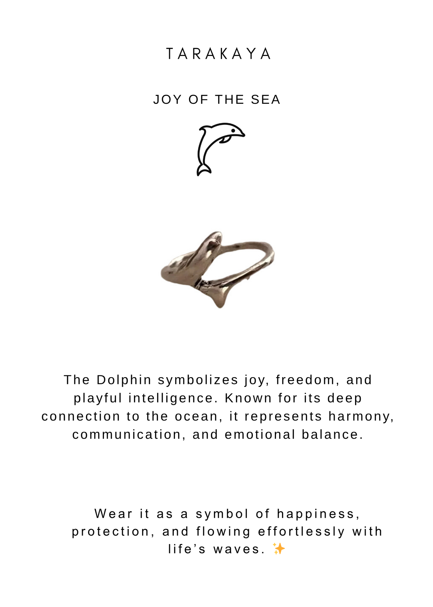 925 Sterling Silver Dolphine Boho Ring