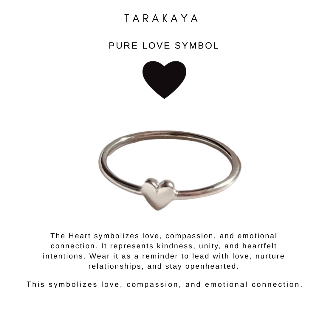 925 Sterling Silver Small Tiny Heart Stackable Ring