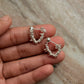 925 Sterling Silver Hill Tribe Molten Silver Beads Handcrafted Chunky Connector Studs