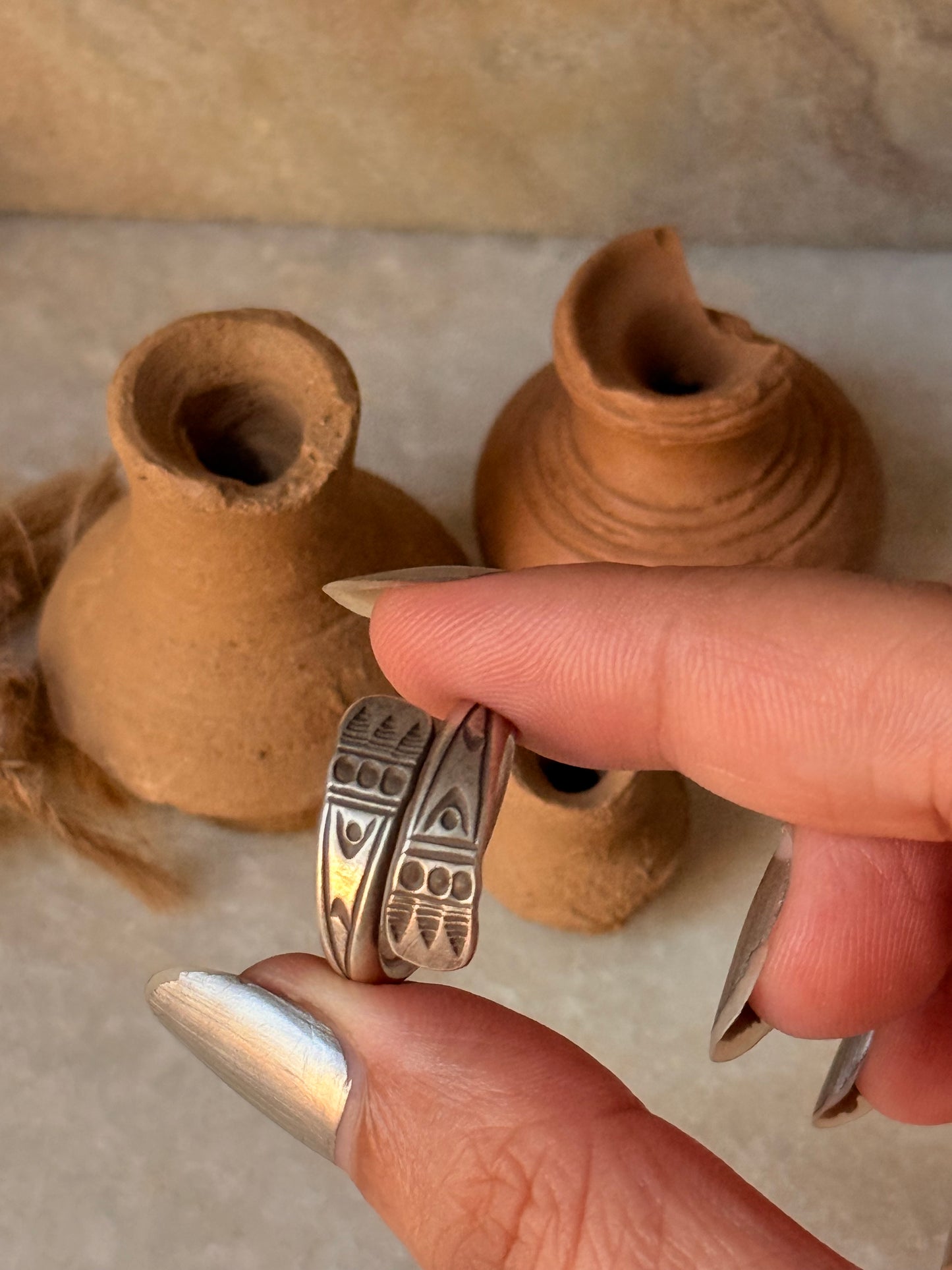 925 Sterling Silver Bohemian Hill Tribe Handcrafted Adjustable Ring