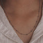 Delicate satellite silver chain with dotted details