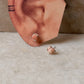 925 Sterling Silver Sunstone Raw Uncut Prong Setting Studs Earrings