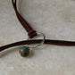 925 Sterling Silver Tribal Engraved with Turquoise Charm Brown Cord Leather Necklace