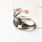 Labradorite Vintage Goth Style Checker Board Cut 925 Sterling Silver Ring