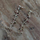 925 Sterling Silver Multi Tourmaline Dual Chain Connector Earrings